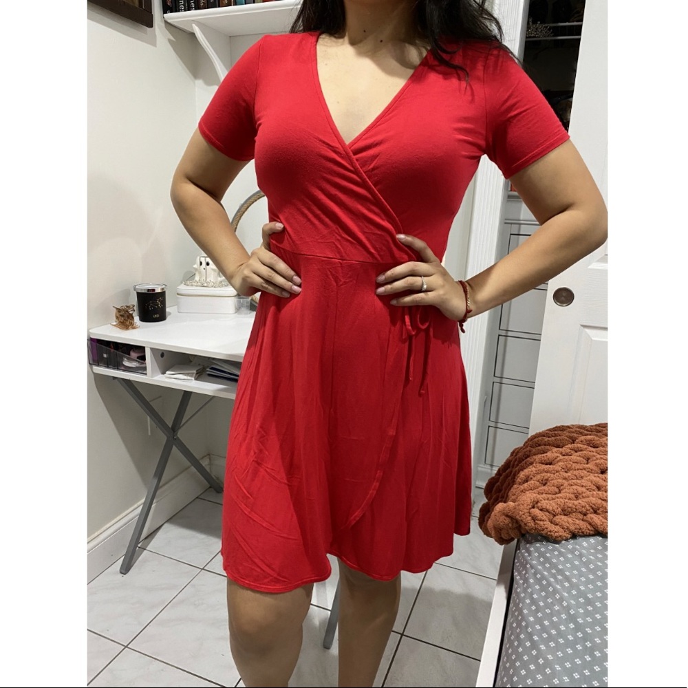 Red Wrap Dress